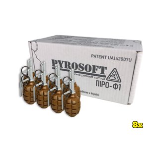 PYROSOFT 8x Airsoftový ruční granát Pyro-F1G