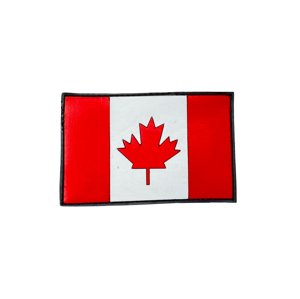 Plastové 3D patche Patch PVC 3D gumový - vlajka Kanada - BAREVNÁ