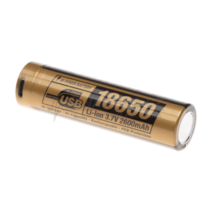 CLAWGEAR Dobíjecí baterie 3,7V 18650 2600 mAh Micro-USB