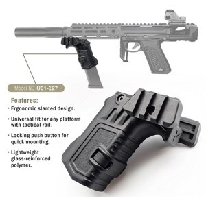 Action Army Taktická rukojeť s RIS pro náhradní zásobník AAP01 a Glock 17/18/19 - černá