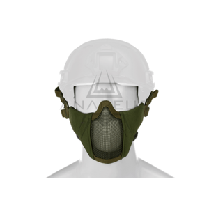 Invader Gear Mk.II Síťovaná ochranná maska na helmu FAST s chráničem tváří, olivová