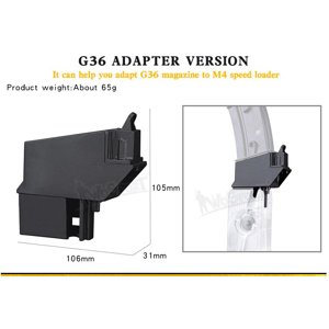 Wosport Adaptér pro rychloládovačku Lever na zásobníky G36 - černý