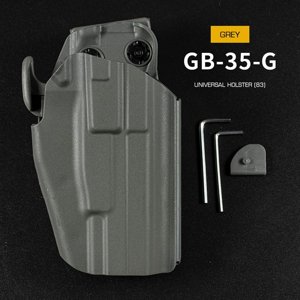 Wosport Opaskové plastové pouzdro GB35 - holster pro GLOCK 17/M92, šedé