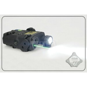 FMA AN/PEQ15 Upgrade Version V2 - bílá LED svítilna + zelený laser s IR krytkami + IR přísvit, černý