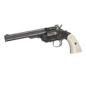 ASG Revolver Schofield 6" 4,5mm, Plated Steel GY & Ivory Grip