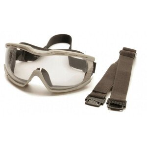 PYRAMEX Ochranné brýle Capstone EG604T2, nemlživé - čiré, šedá obruba